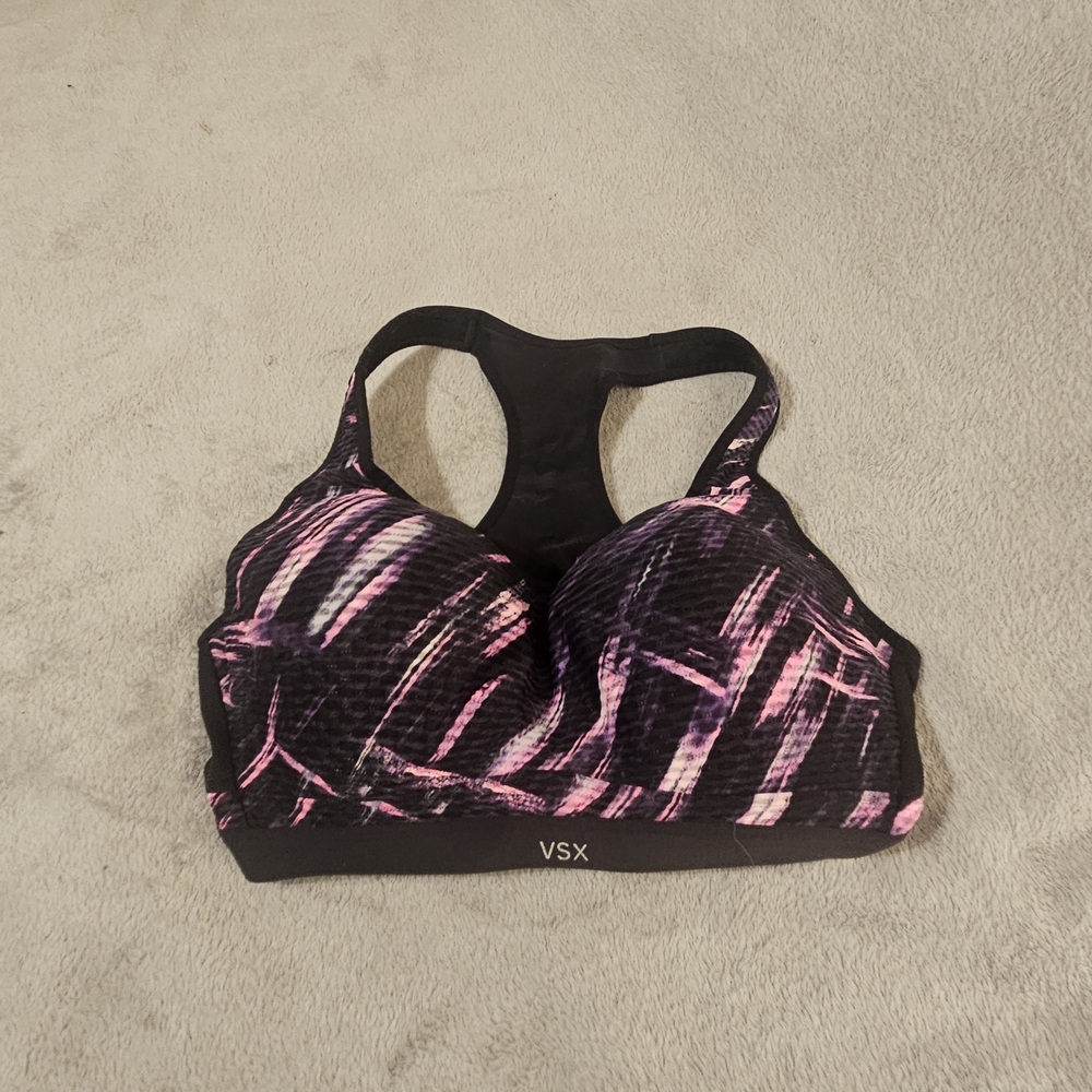 VSX Women's Black and Pink Sports Bra